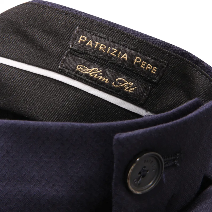 9981AV PANTALONE UOMO PATRIZIA PEPE SLIM FIT MAN TROUSERS BLUE