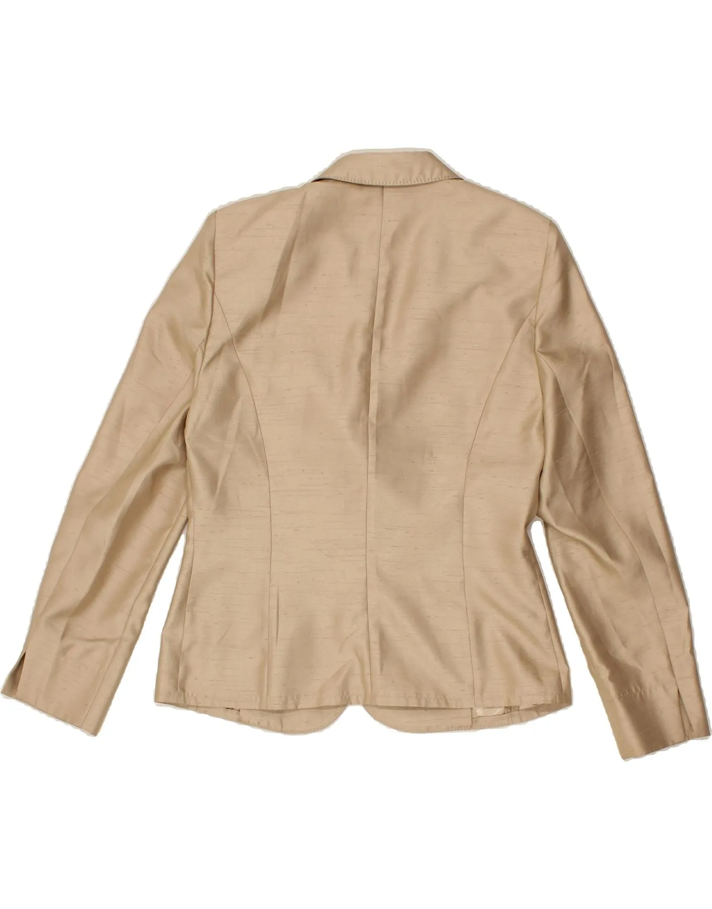 BASLER Womens 2 Button Blazer Jacket UK 12 Medium  Beige Polyester