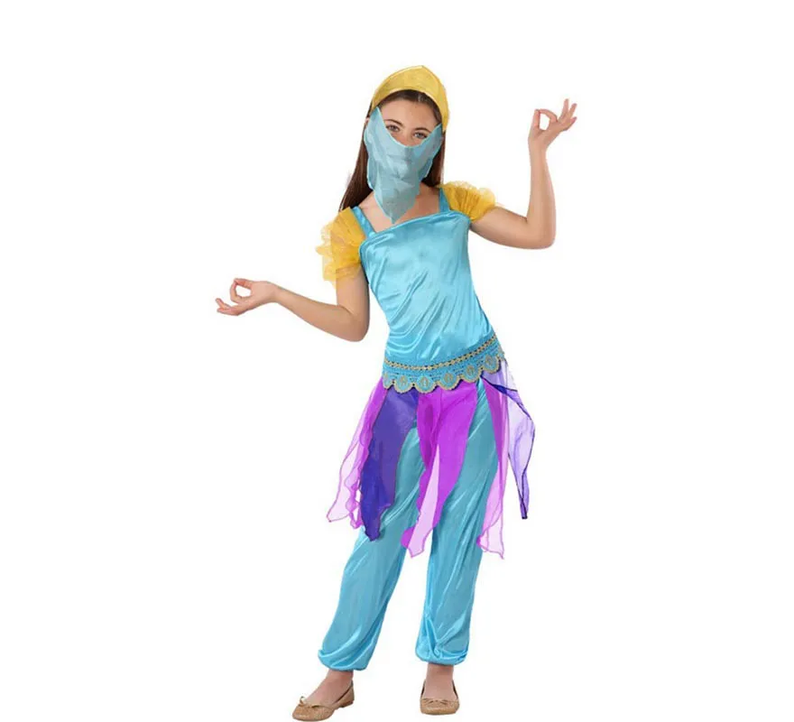 Blu arabo costume da principessa per le ragazze