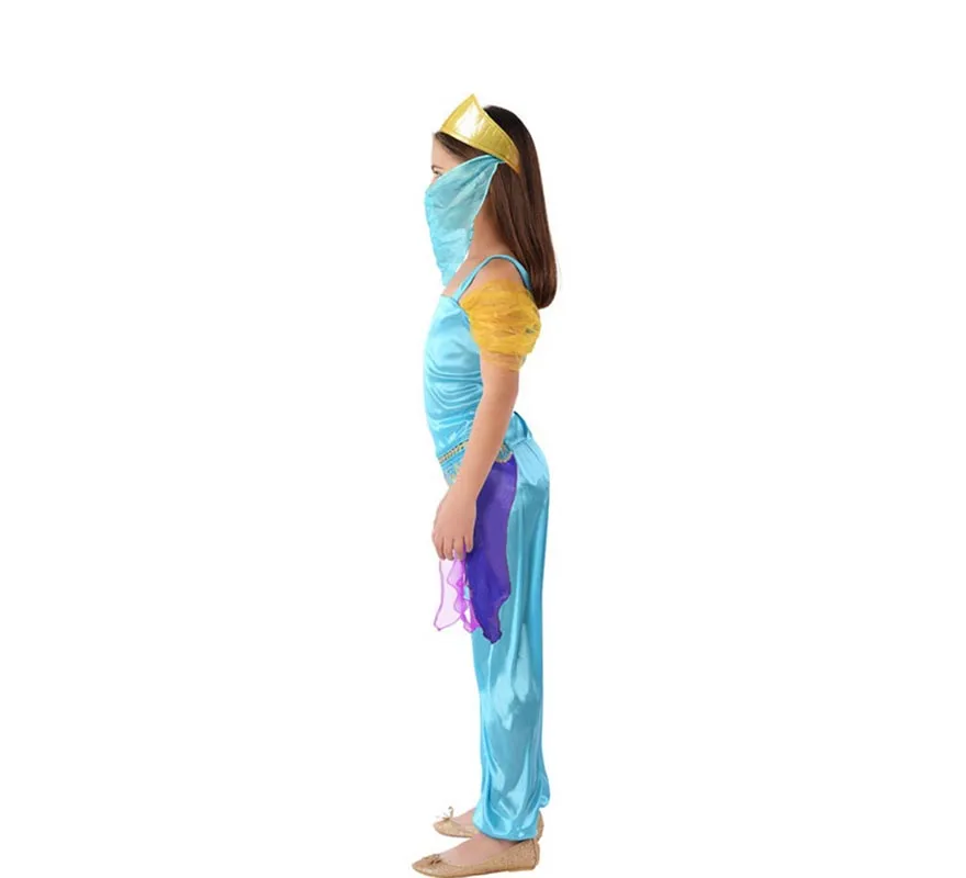 Blu arabo costume da principessa per le ragazze