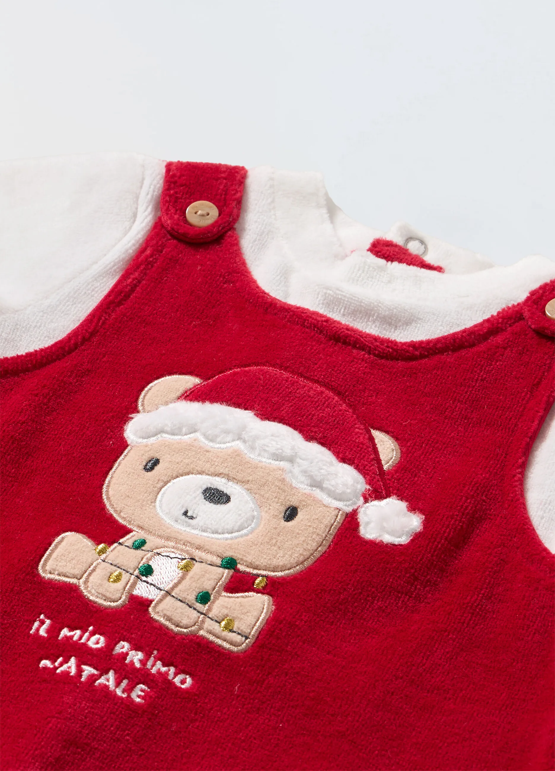 BLUKIDS  Tutina velour misto cotone neonato