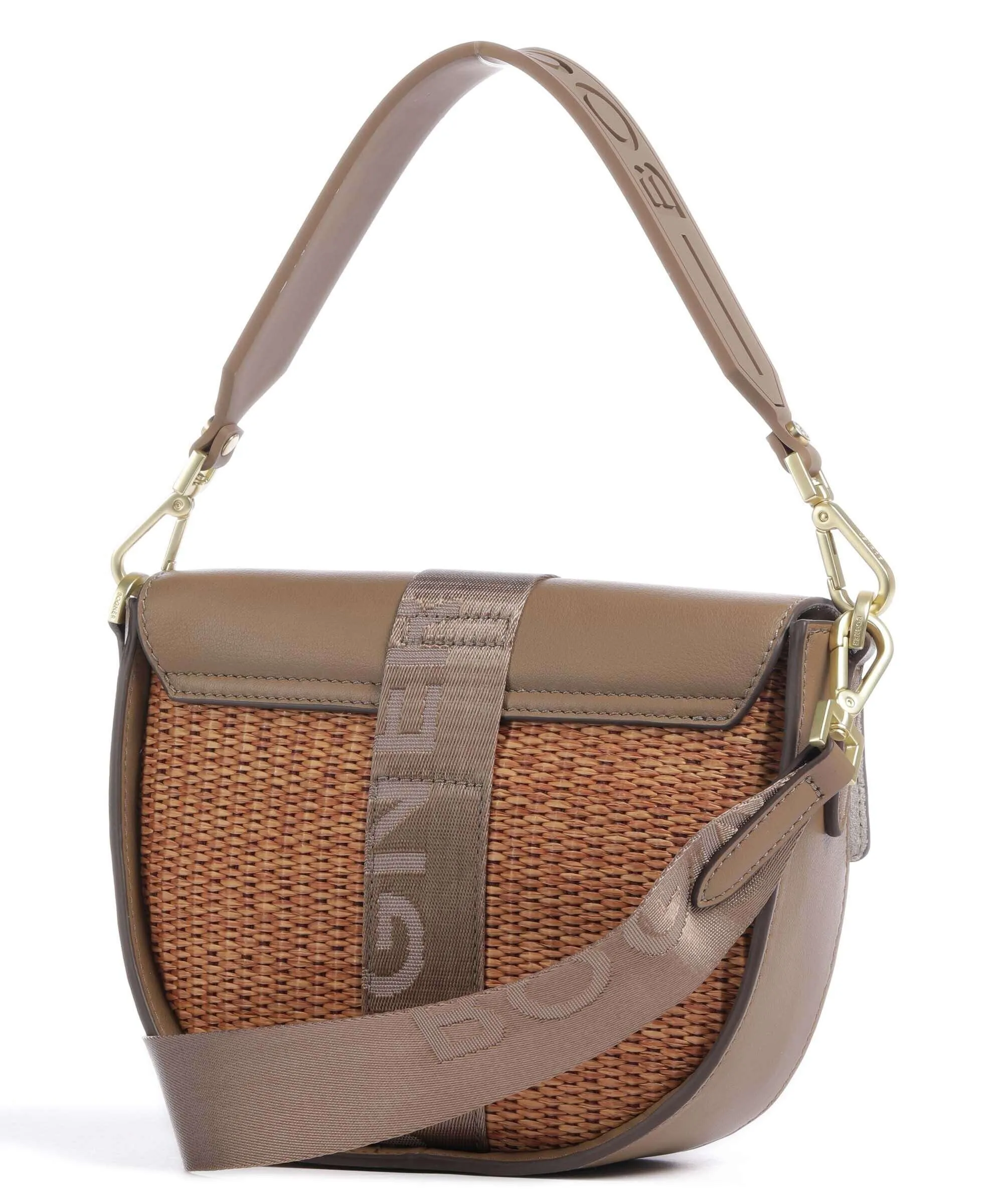  Bogner Zuoz Rafia Cassy Borsa a spalla pelle di vacchetta grana, libro marrone  
