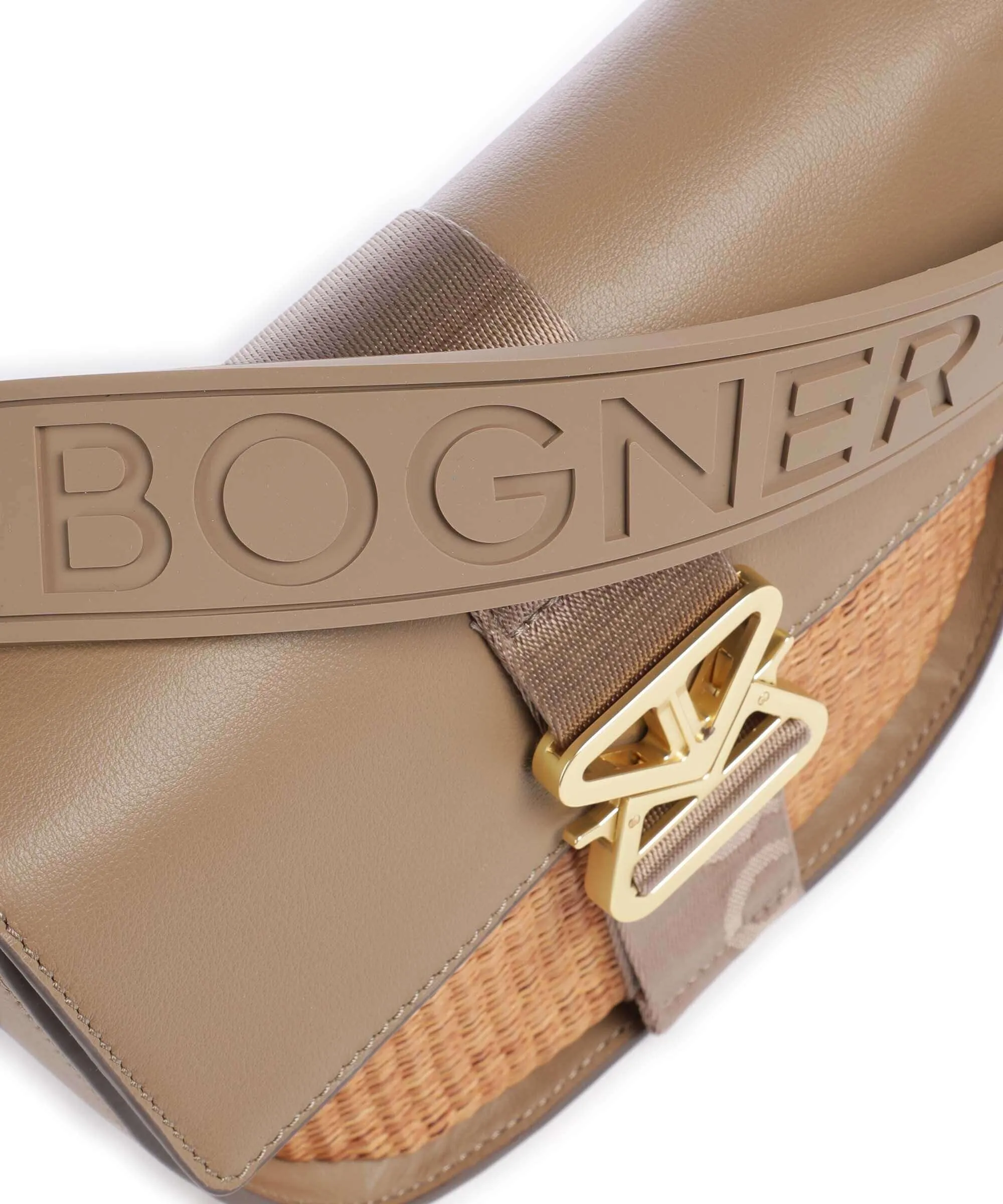  Bogner Zuoz Rafia Cassy Borsa a spalla pelle di vacchetta grana, libro marrone  