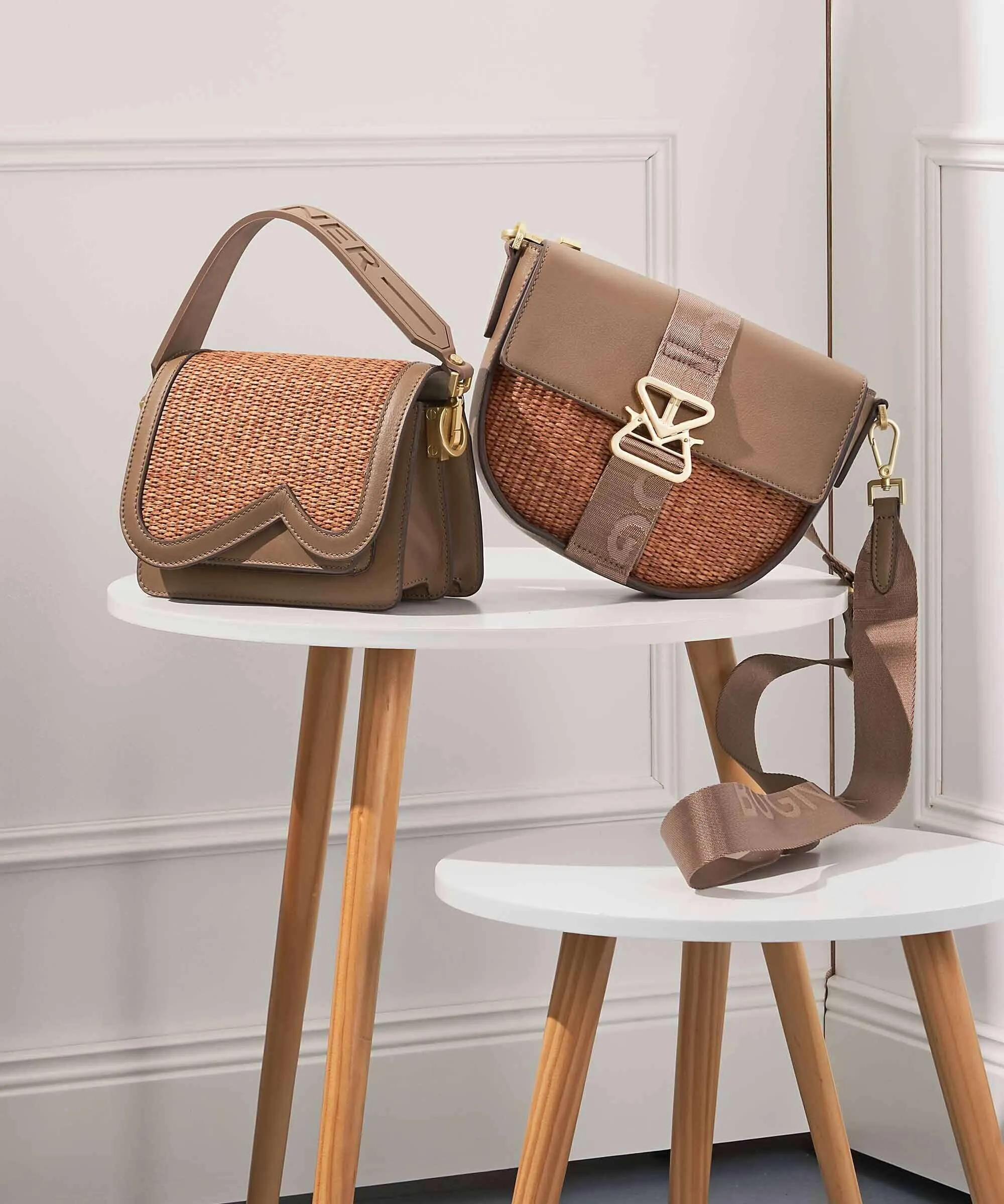  Bogner Zuoz Rafia Cassy Borsa a spalla pelle di vacchetta grana, libro marrone  