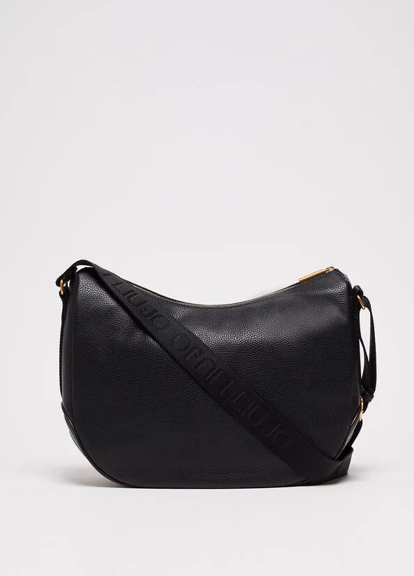 Borsa a tracolla nera ecosostenibile