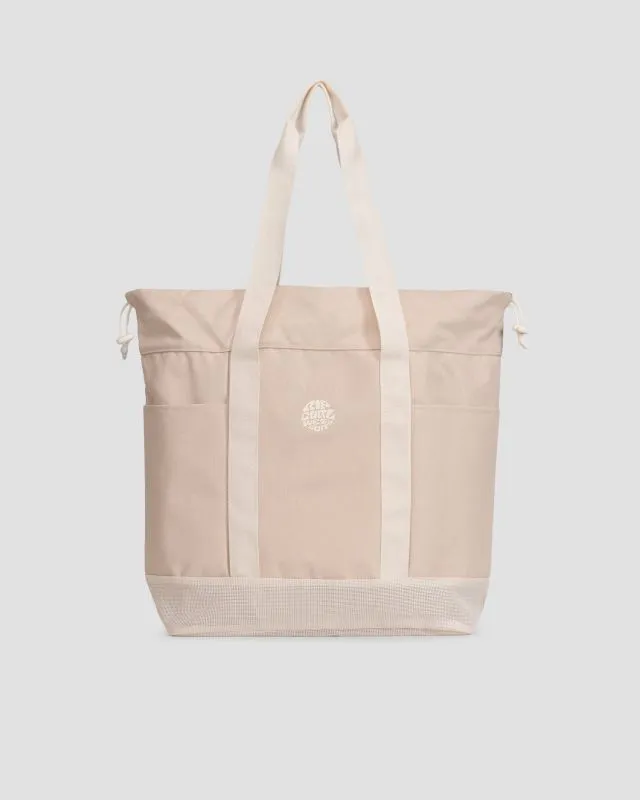 Borsa beige in tela unisex Rip Curl Surf Series Sand Free 30L Tote
