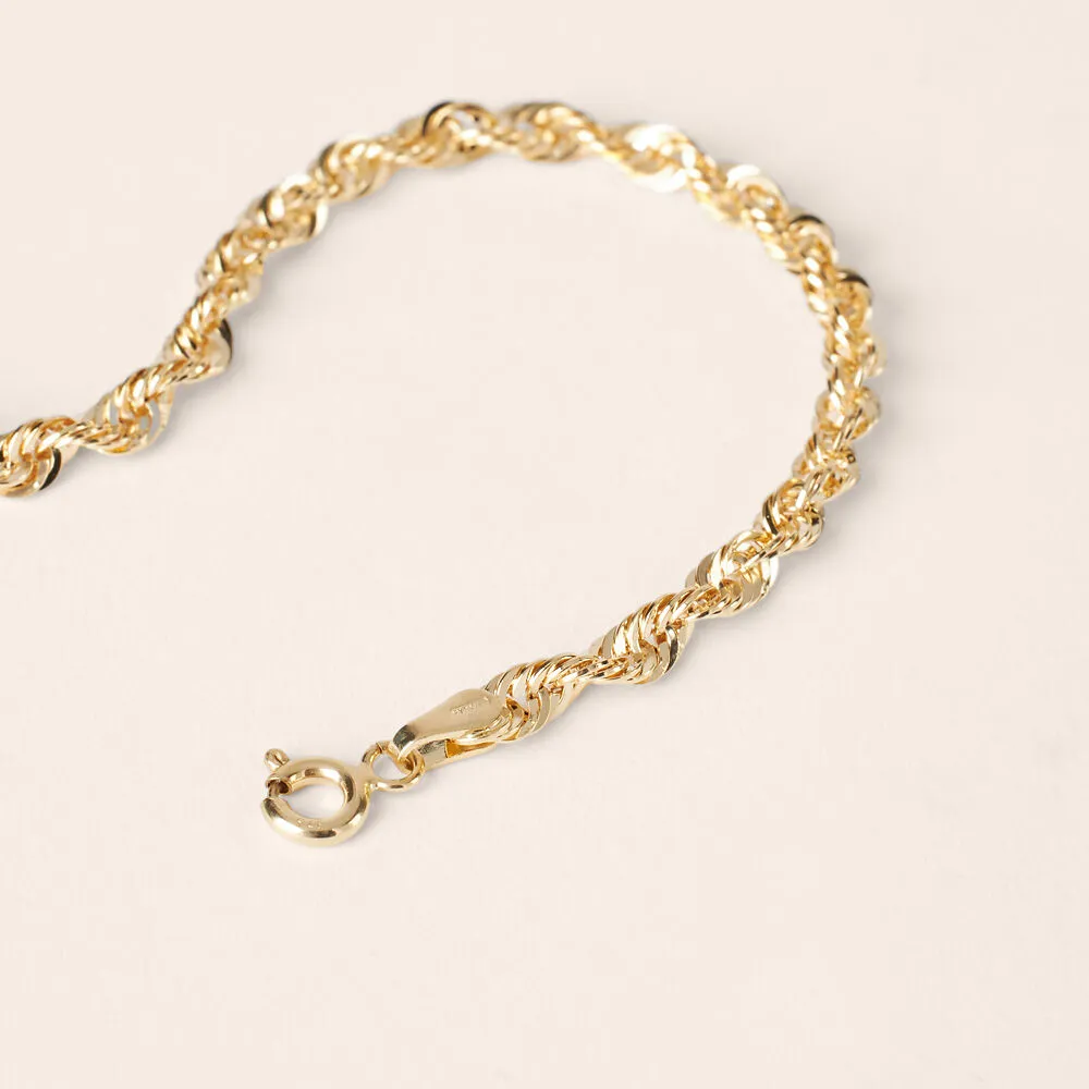 Bracciale Catena Colette Oro Giallo 375/1000 Maglia Corda 18 cm 1426734