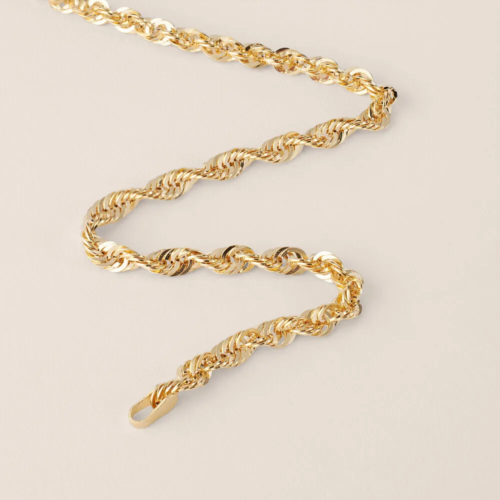 Bracciale Catena Colette Oro Giallo 375/1000 Maglia Corda 18 cm 1426734