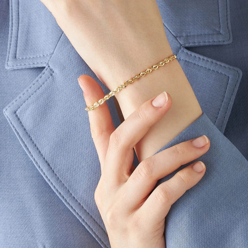 Bracciale Catena Colette Oro Giallo 375/1000 Maglia Corda 18 cm 1426734