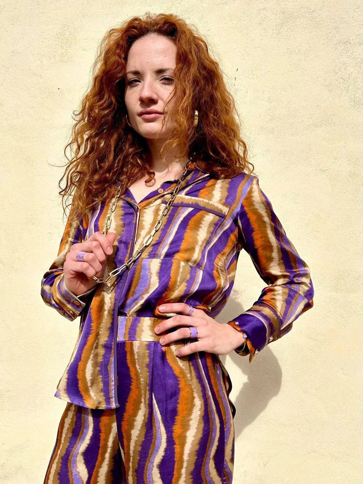 Camicia in fantasia “onde”