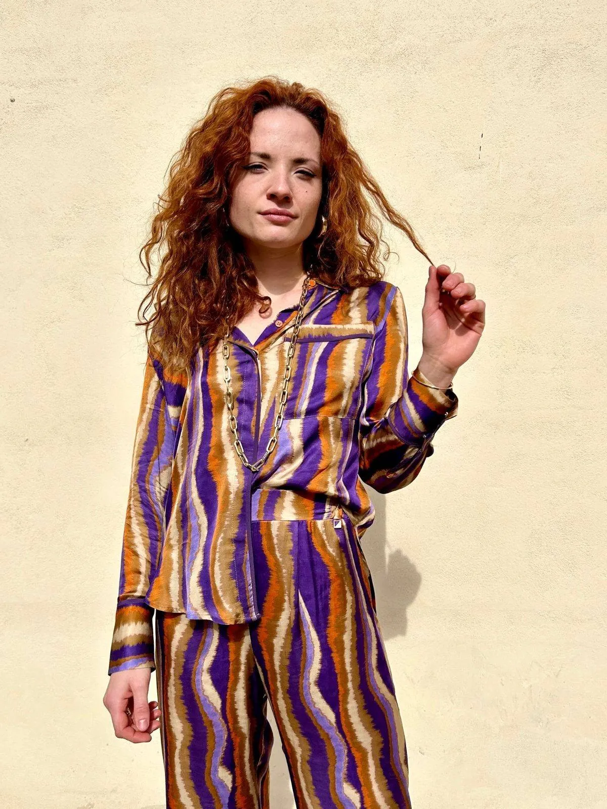 Camicia in fantasia “onde”