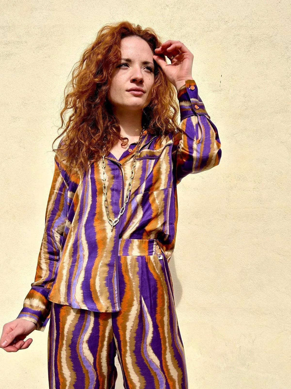 Camicia in fantasia “onde”