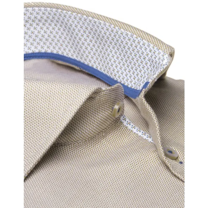 Camicia ledûb adattata su misura, champagne