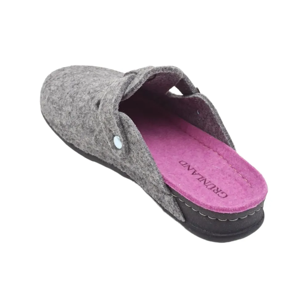 CIABATTA DONNA GRUNLAND CI0795 A6REPS GRIGIO ORCHIDEA