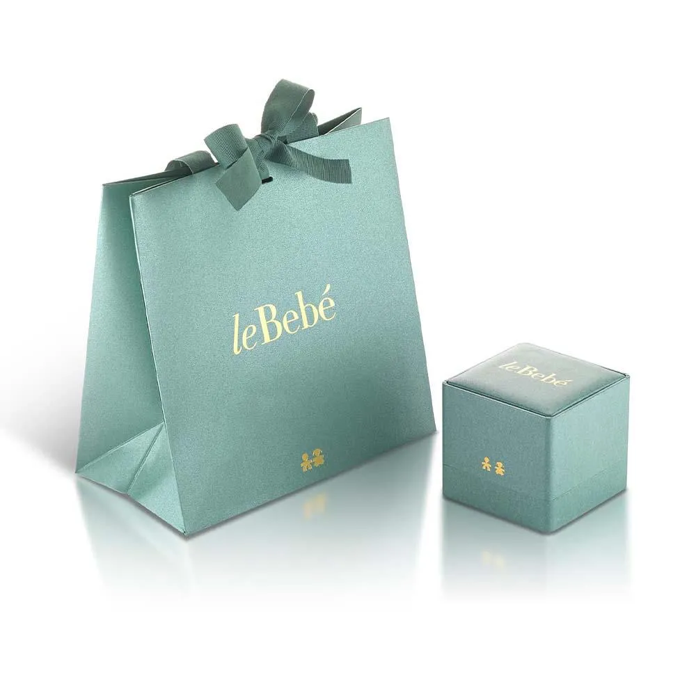Ciondolo leBebe LBB067 Classici bimba oro rosa cuore diamanti ct 0,03