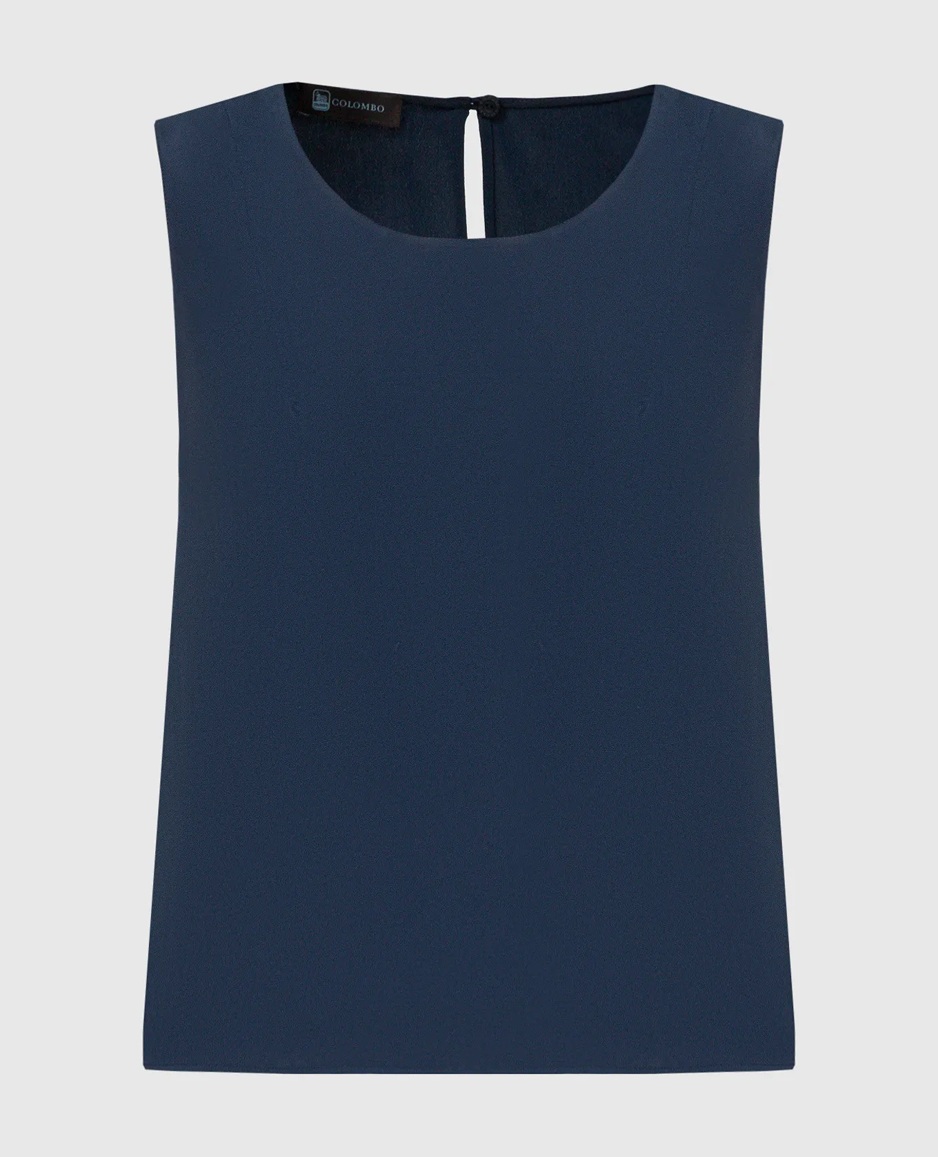COLOMBO Top blu con seta CM00326T0577U