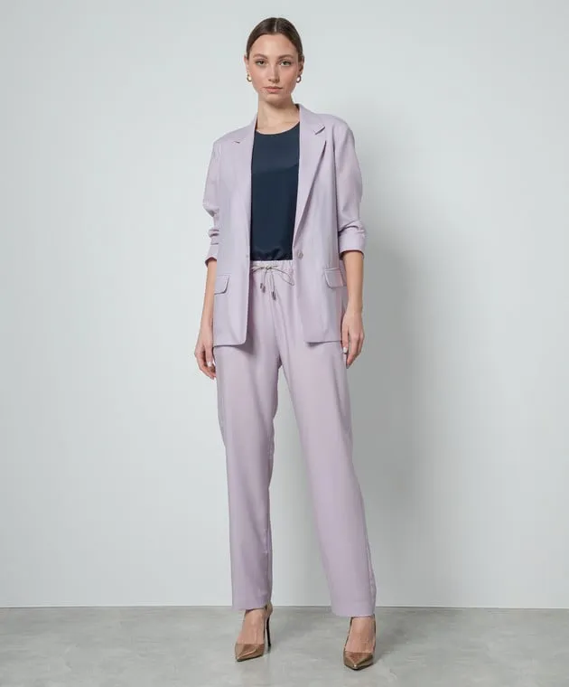 COLOMBO Top blu con seta CM00326T0577U