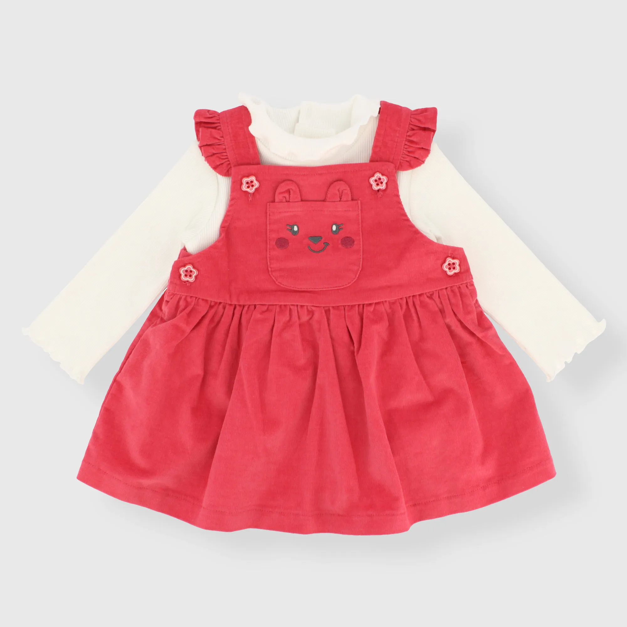 Completo due pezzi da neonata, ROSA            