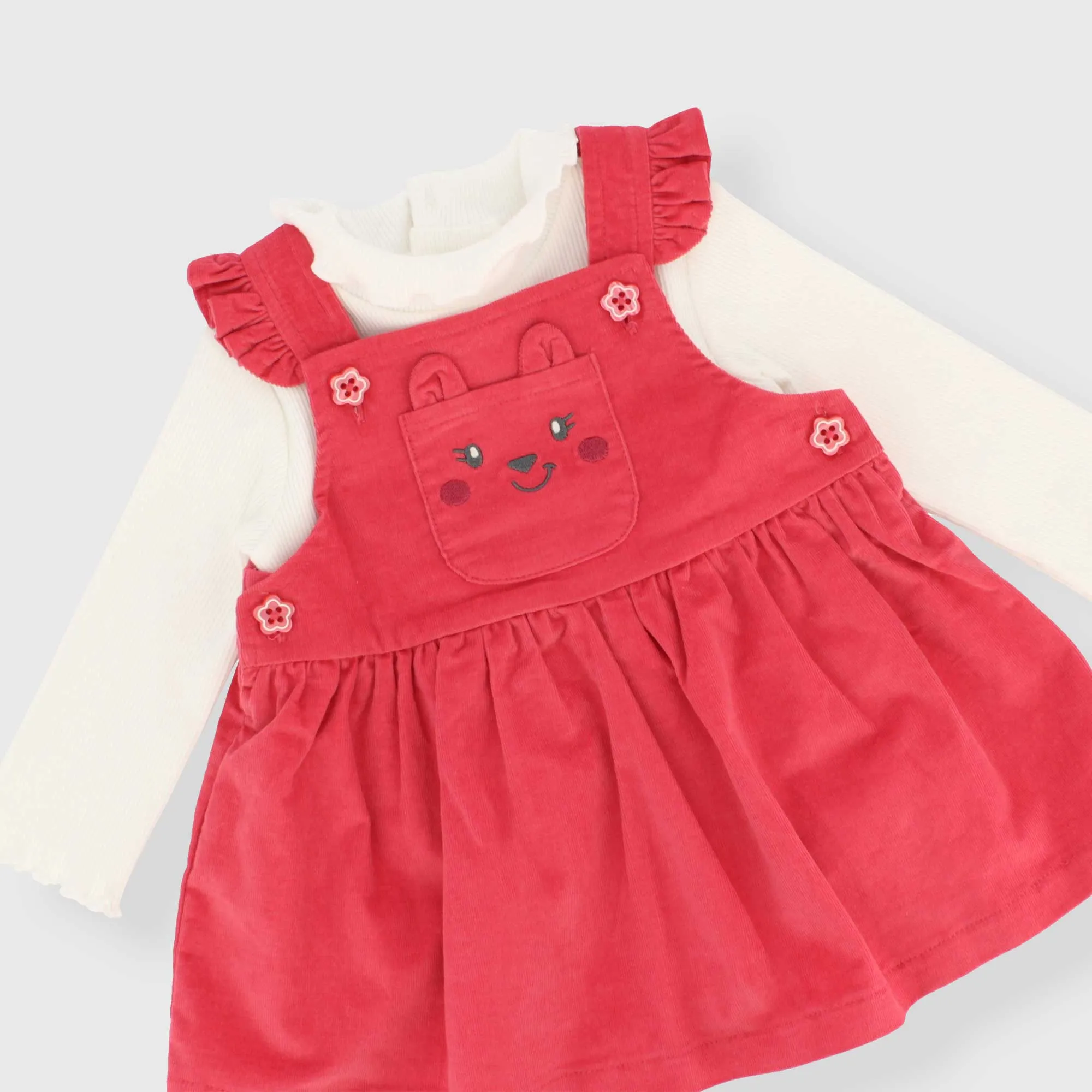 Completo due pezzi da neonata, ROSA            
