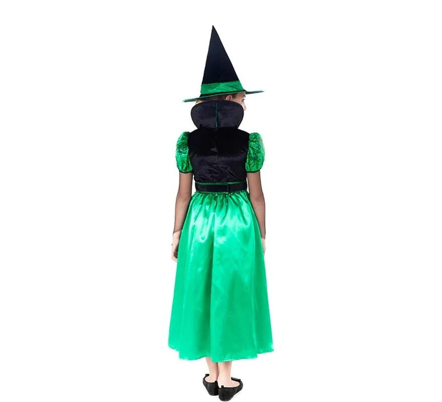Costume da strega verde per bambina