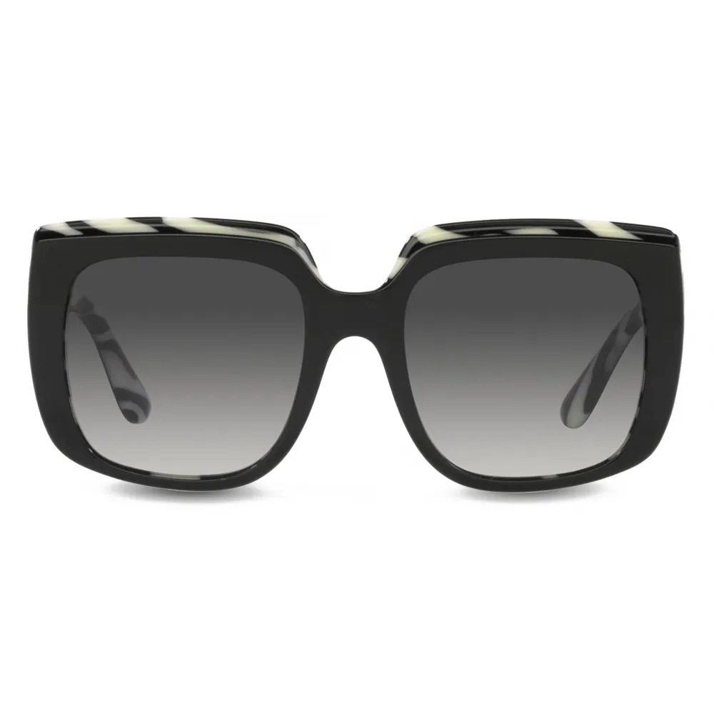 Dolce & Gabbana - Occhiale da Sole New Print - Nero Zebra Grigio Sfumate - Dolce & Gabbana Eyewear