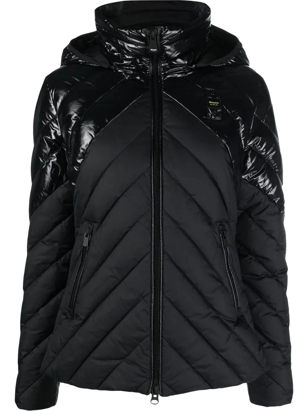 Down jacket with shiny effect Blauer / Black