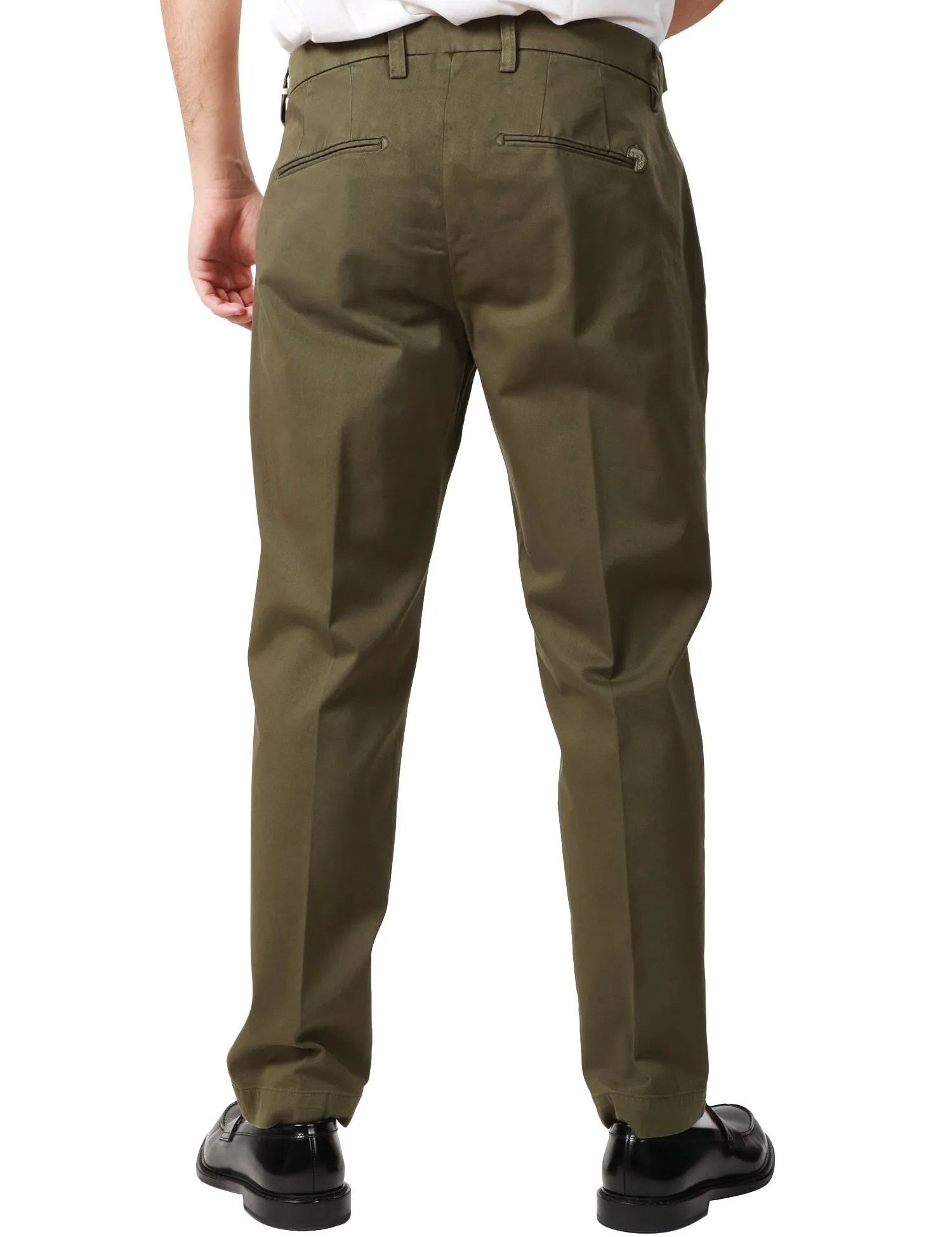 ENTRE AMIS PANTALONE UOMO ENTRE AMIS VERDE MILITARE TASCA AMERICA A GAMBA DRITTA