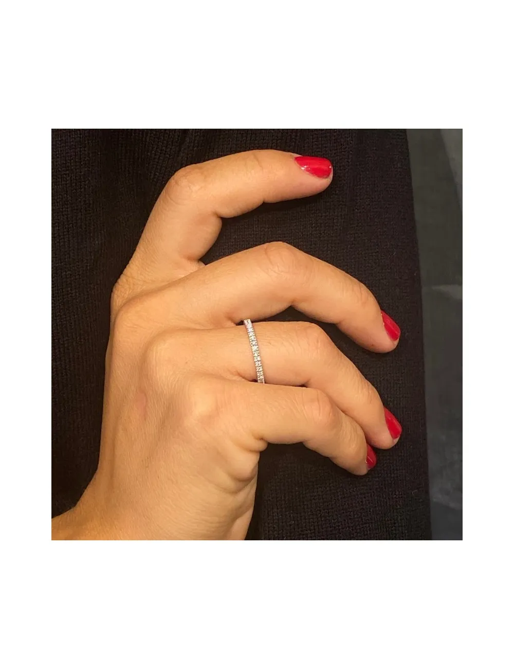 Eternity in oro bianco con Diamanti taglio Brillante ct.0,39