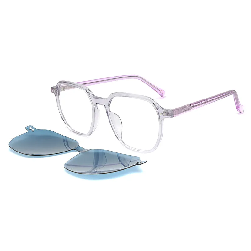   EXIT AST6400 Grigio trasparente - viola lucido + clip on blu polarizzato