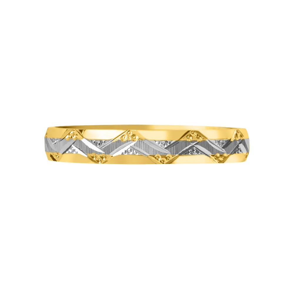 Fede Classica Diamantata 3 mm Oro Bicolore 750/1000 1676260