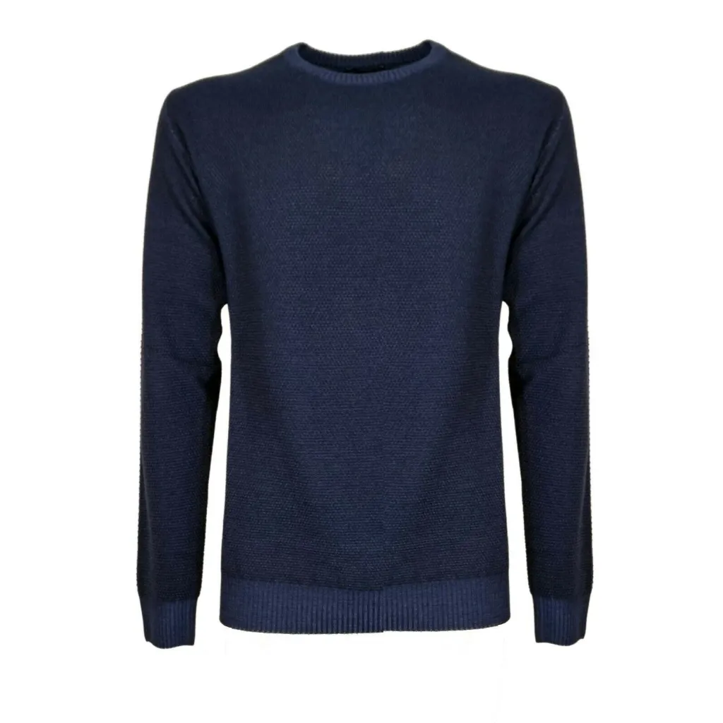 FERRANTE maglia uomo girocollo nido d'ape U22108 lana Merino MADE IN ITALY