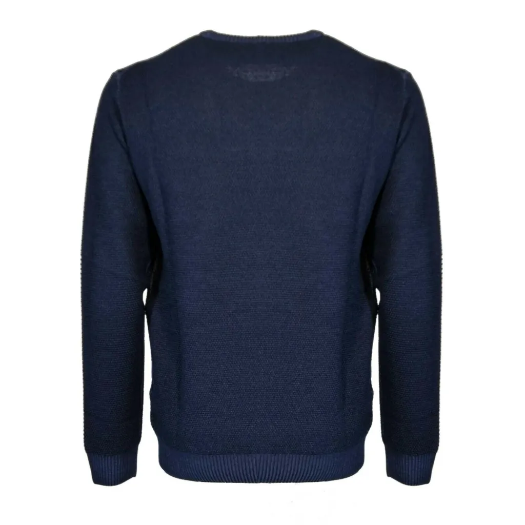 FERRANTE maglia uomo girocollo nido d'ape U22108 lana Merino MADE IN ITALY