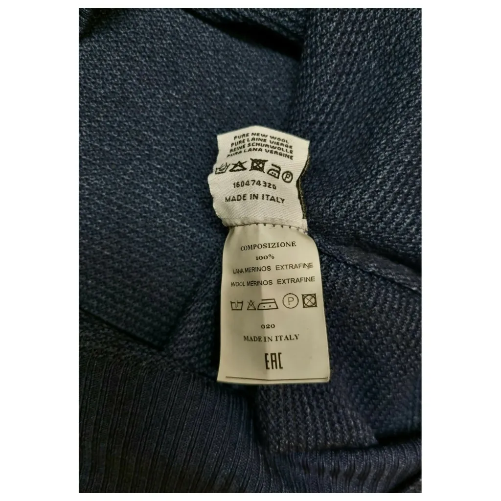 FERRANTE maglia uomo girocollo nido d'ape U22108 lana Merino MADE IN ITALY