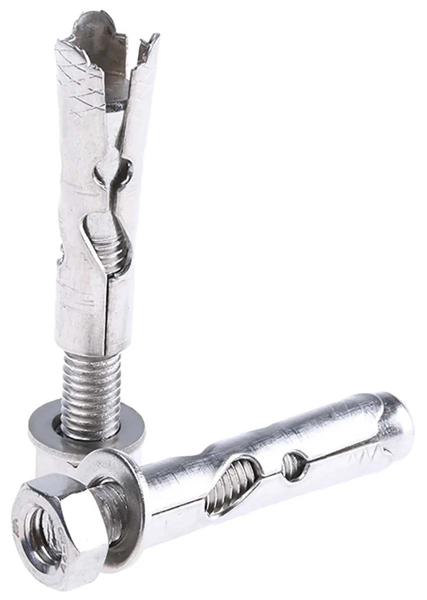 Fissaggio per muro RS PRO in Acciaio inox, Ø foro di fissaggio 10mm, L 50mm