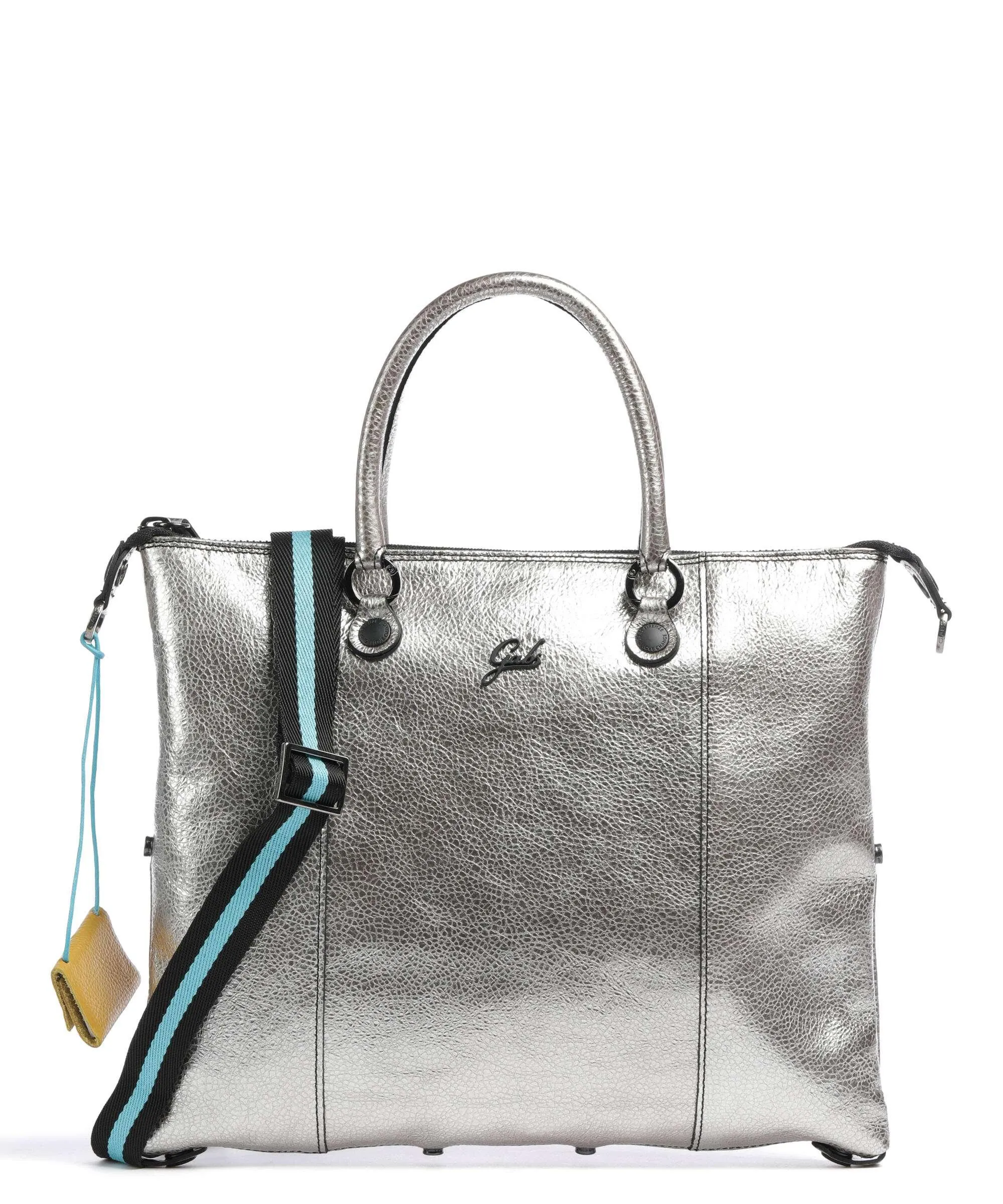  Gabs G3 Plus M Borsa a zainetto pelle di vitello grana argento  