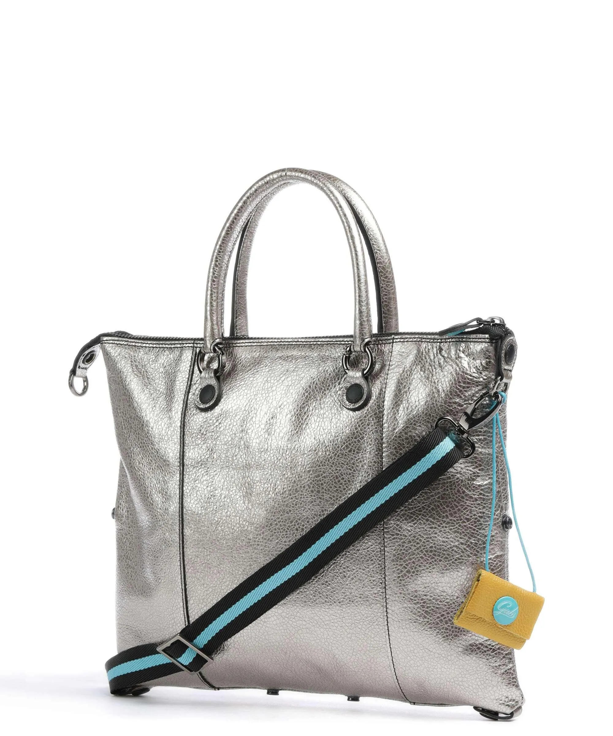  Gabs G3 Plus M Borsa a zainetto pelle di vitello grana argento  