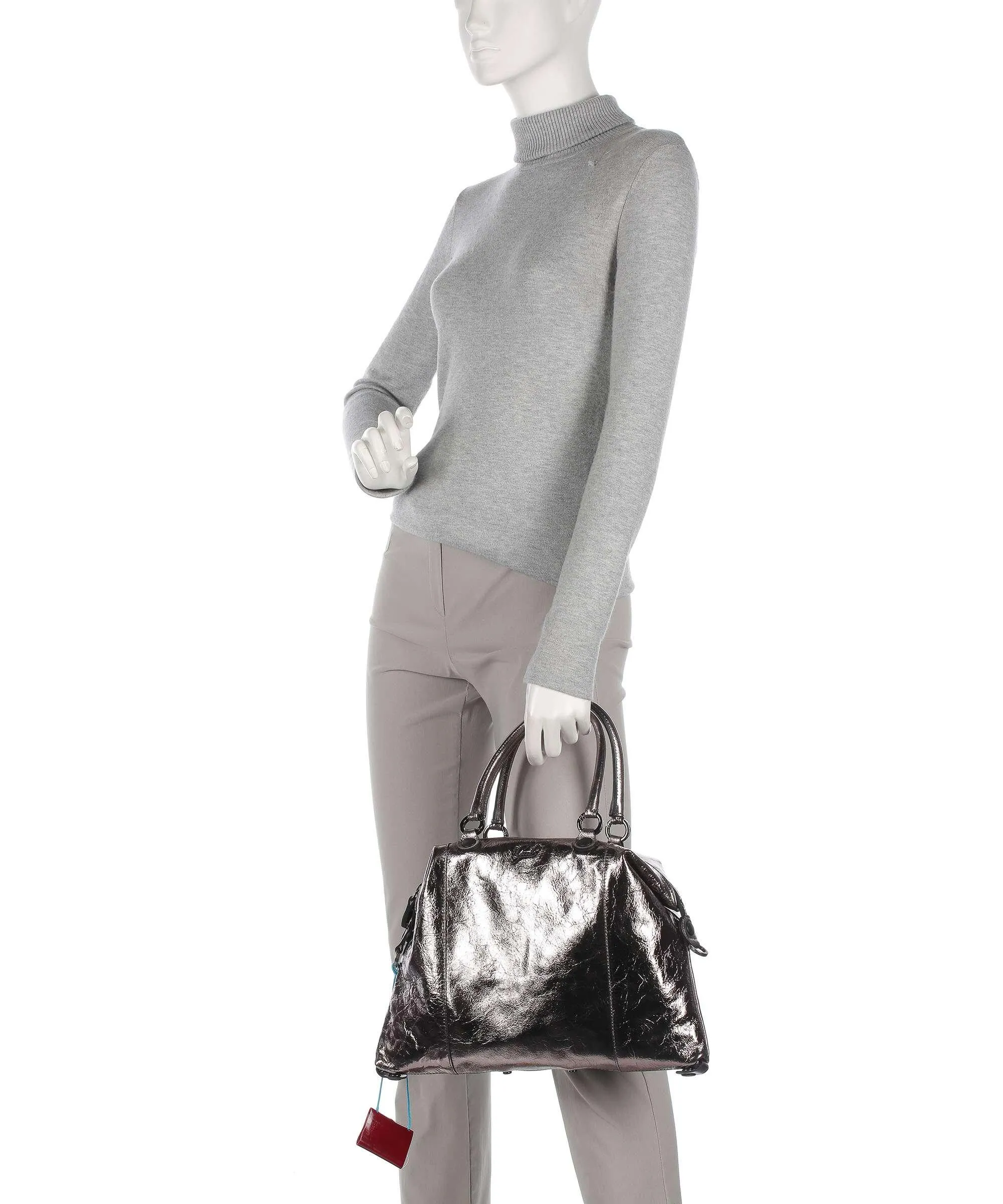 Gabs G3 Plus M Borsa a zainetto pelle di vitello grana argento  