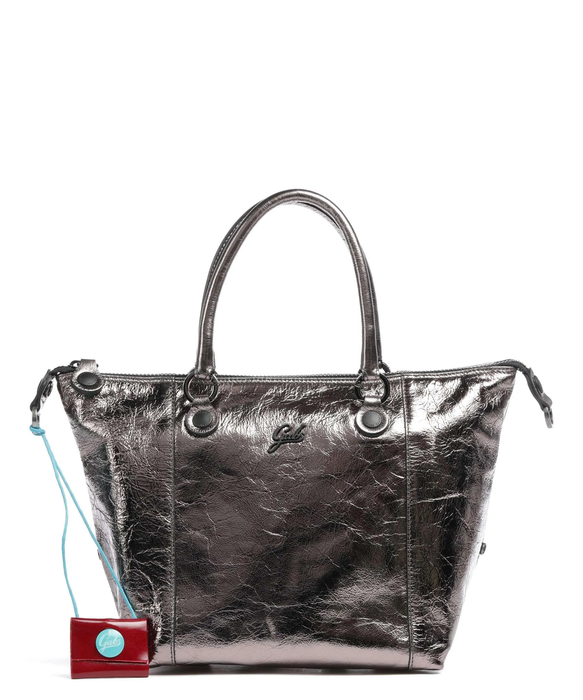  Gabs G3 Plus M Borsa a zainetto pelle di vitello grana argento  