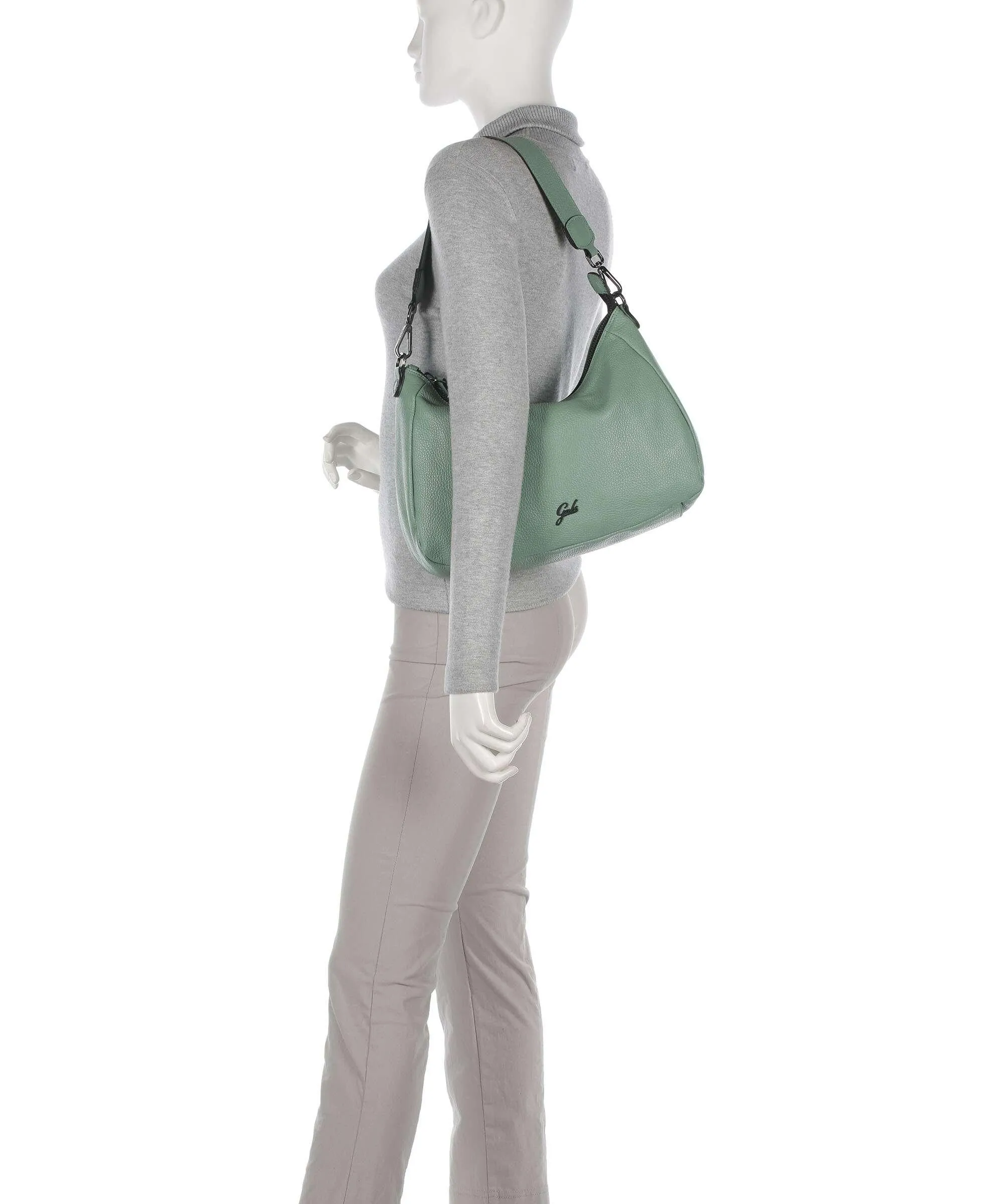  Gabs Isabel M Borsa hobo pelle di vitello grana verde  