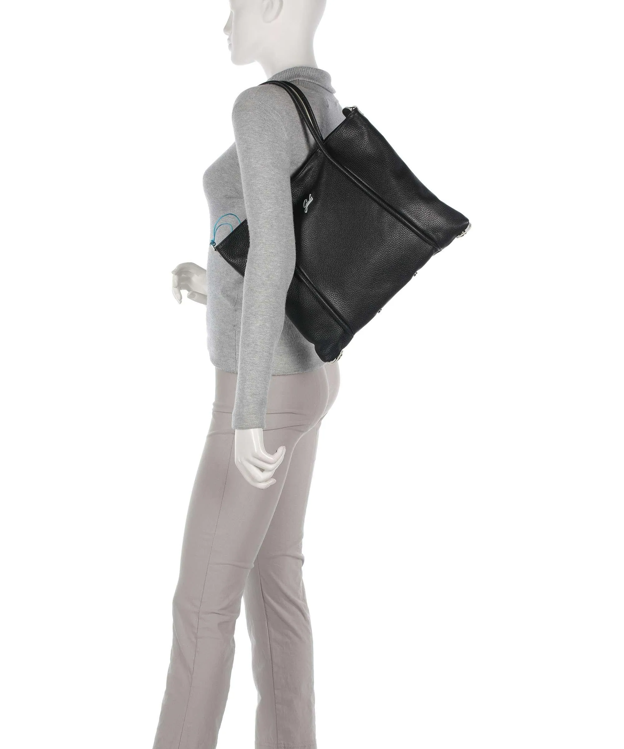  Gabs Lydia M Borsa shopper pelle di vitello grana nero  