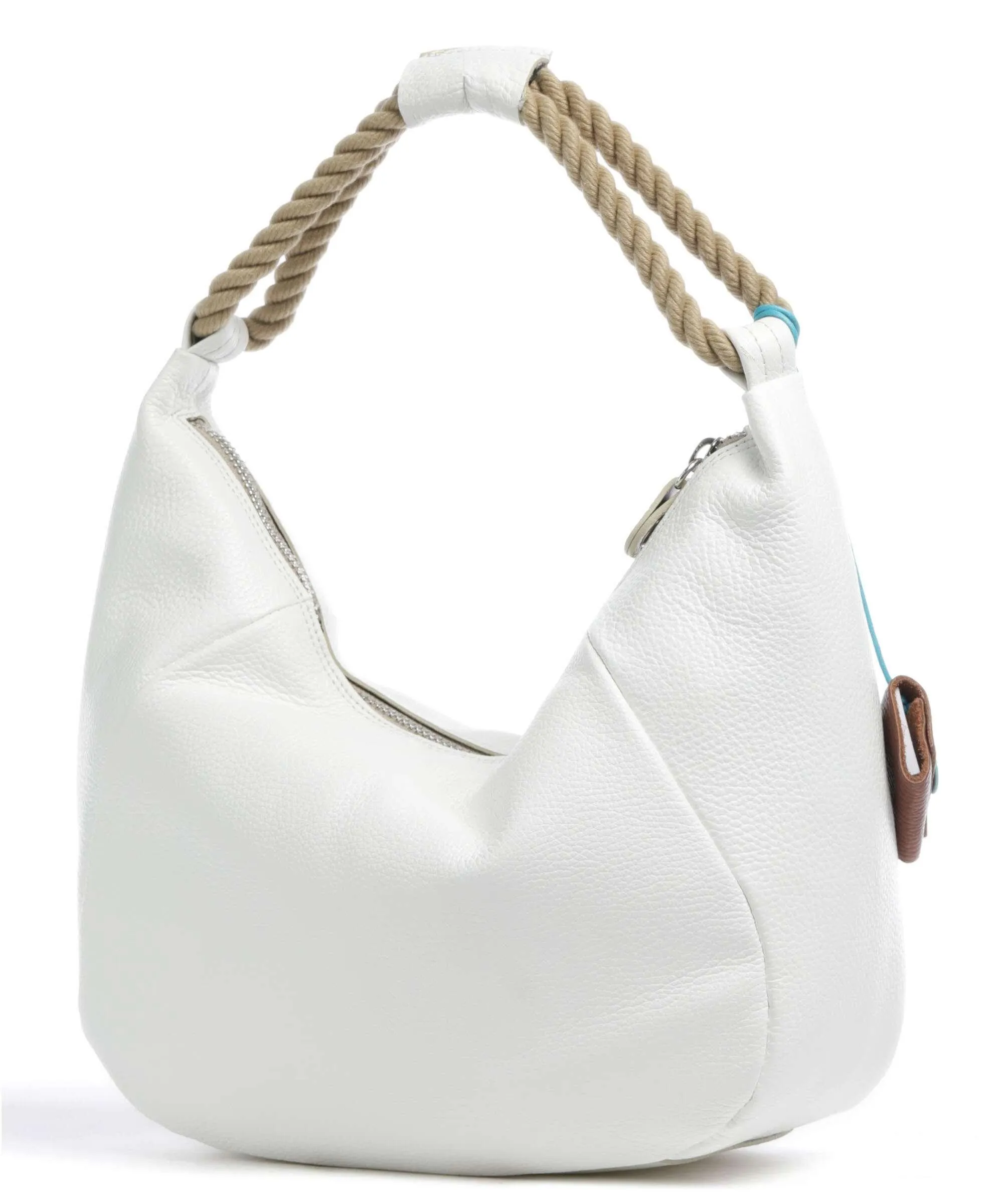  Gabs Penelope M Borsa hobo pelle di vitello grana bianco  
