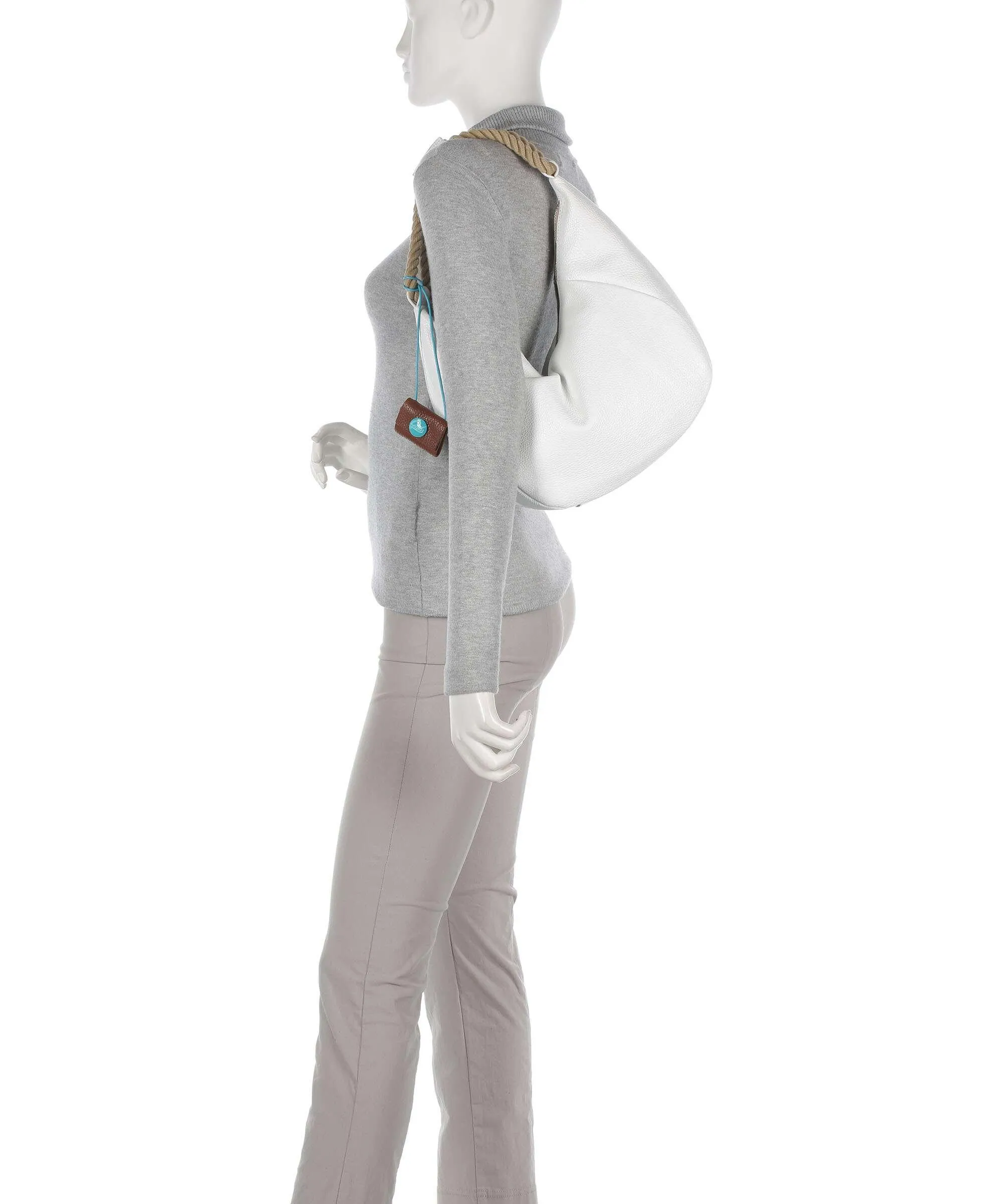  Gabs Penelope M Borsa hobo pelle di vitello grana bianco  