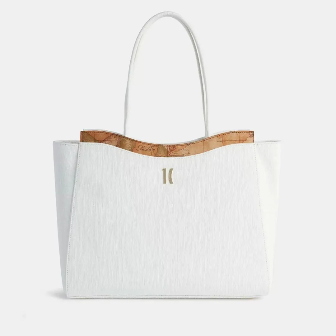 Geo Cool borsa shopping Bianca