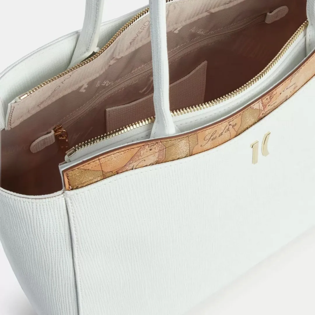 Geo Cool borsa shopping Bianca