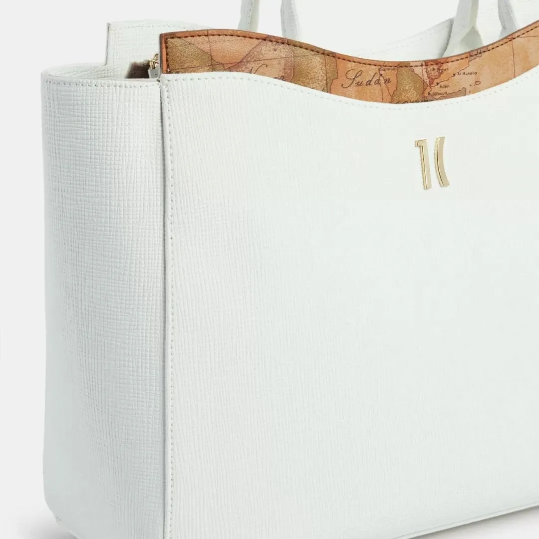 Geo Cool borsa shopping Bianca