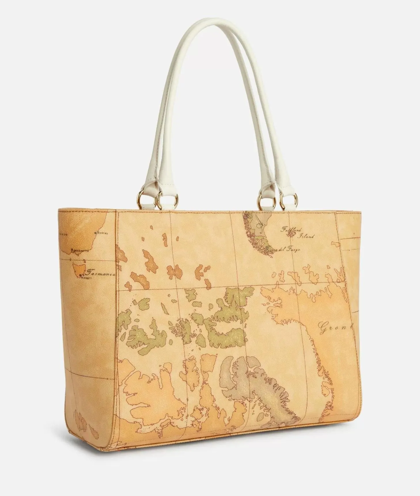 Geo Mira borsa shopping Bianco Cotton