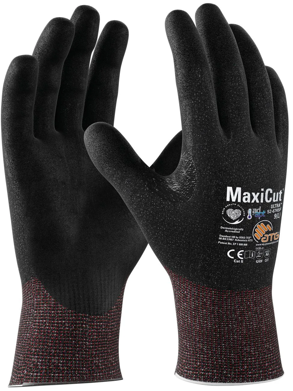 Guanti da lavoro ATG MaxiCut Ultra, Tg. 11, in Nylon, Poliestere, Spandex, Tungsteno, UHMWPE, col. Nero