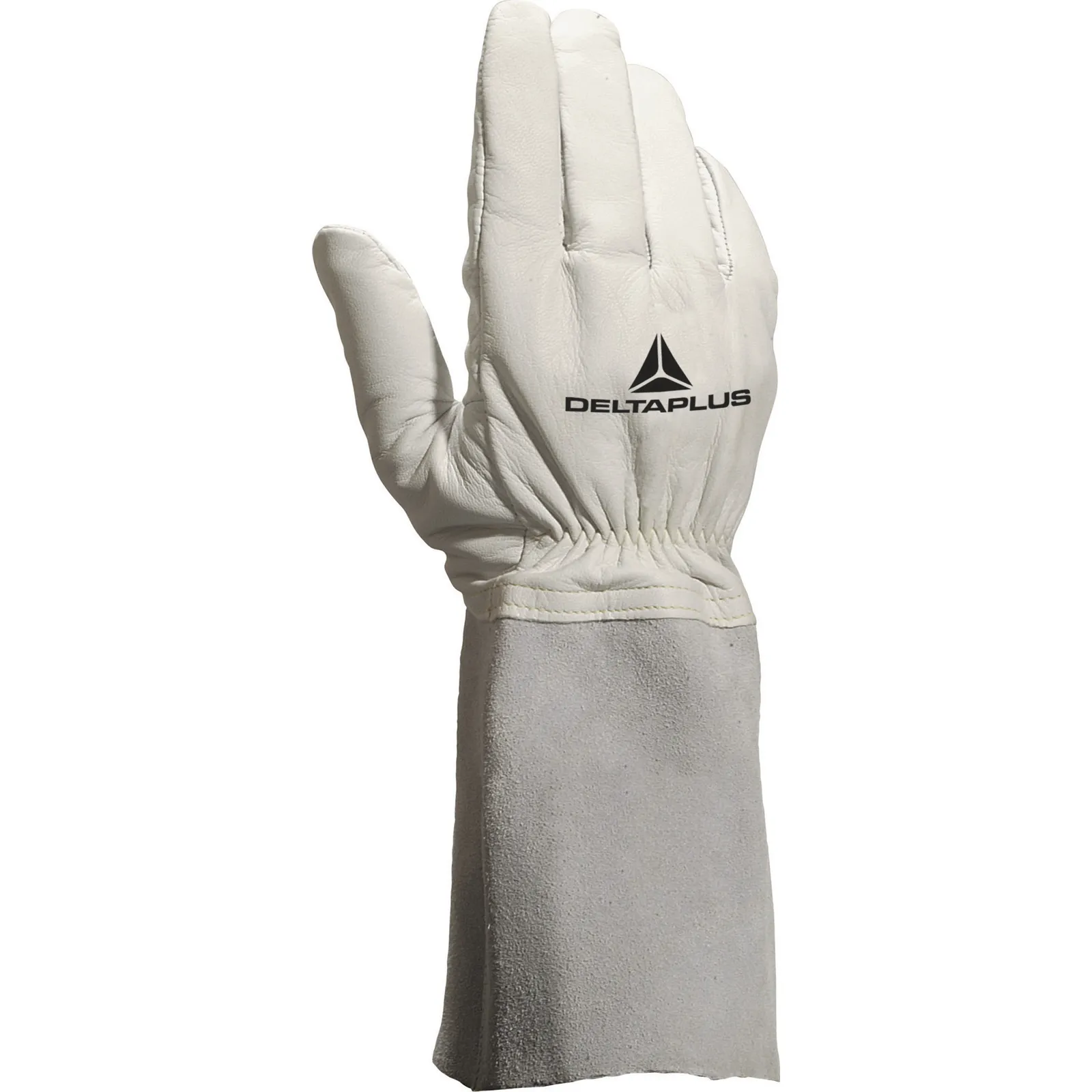 Guanti da lavoro Delta Plus TIG15K, Tg. 8, in Cuoio, col. Grigio
