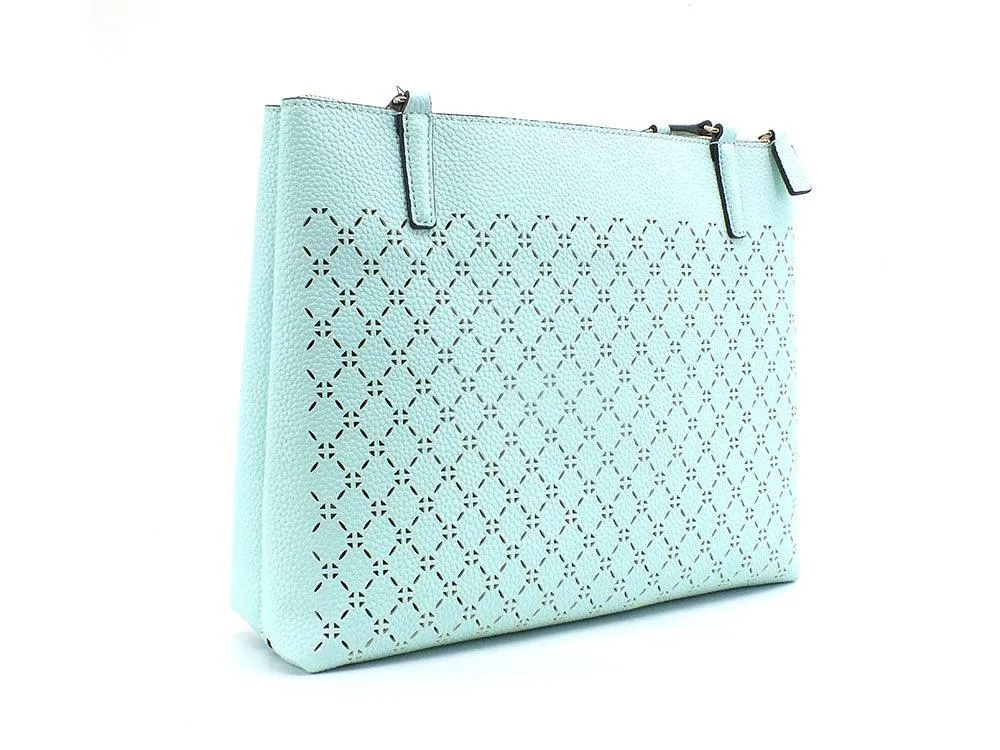 GUESS Amara Socety Carryall Borsa Traforata Azzrurro Surf XG849310