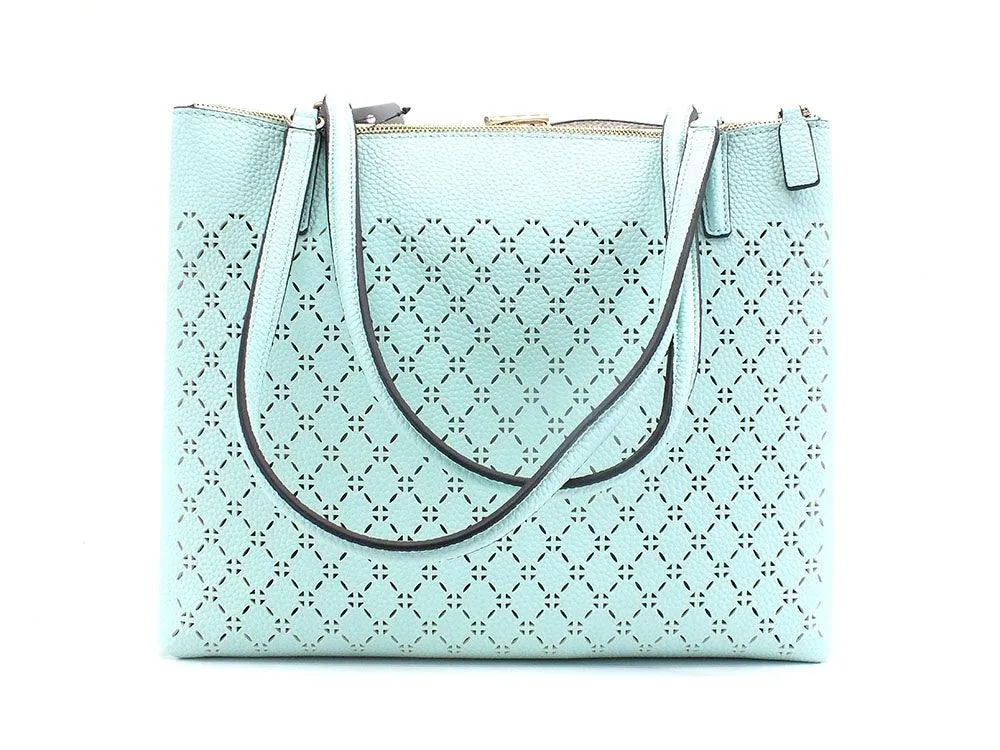 GUESS Amara Socety Carryall Borsa Traforata Azzrurro Surf XG849310
